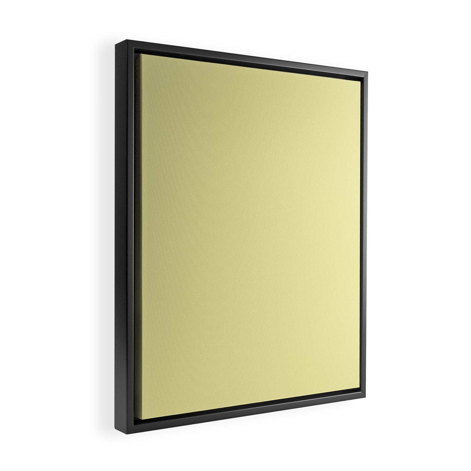 Soft Yellow Solid Color Framed Canvas Print Gallery Image 2