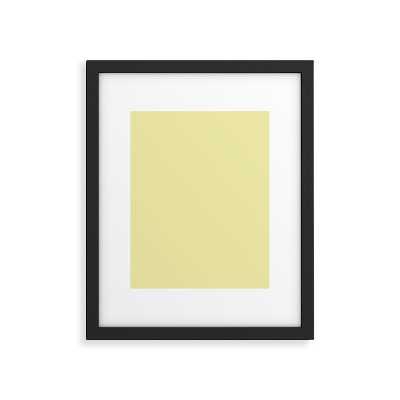 Soft Yellow Solid Color Framed Art Print Gallery Image 6
