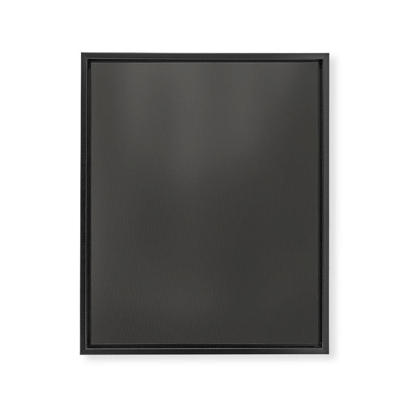 Solid Gray Grey Color Framed Canvas Print Gallery Image 8