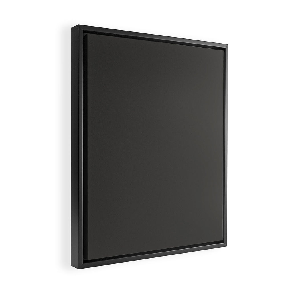 Solid Gray Grey Color Framed Canvas Print Gallery Image 2