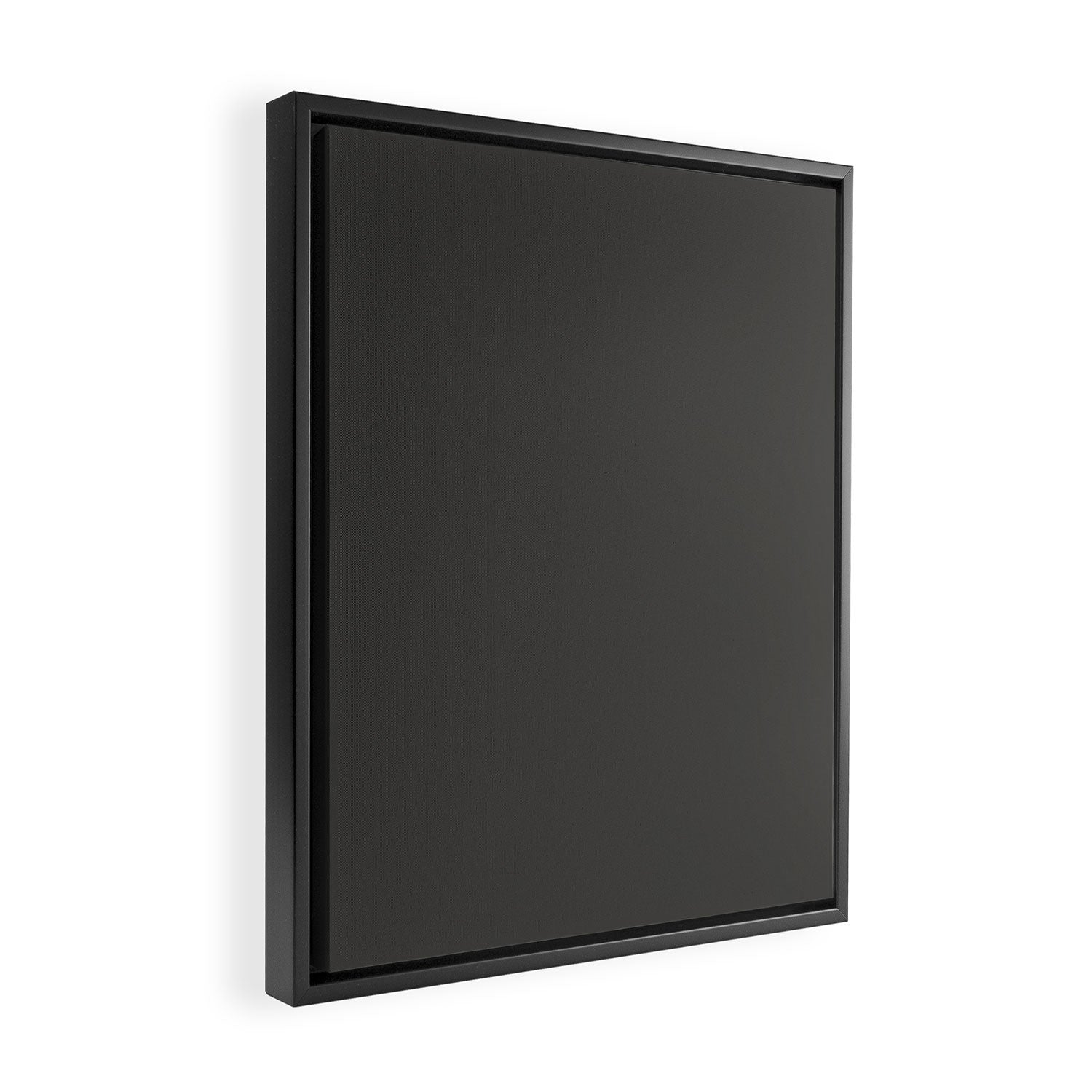 Solid Gray Grey Color Framed Canvas Print Gallery Image 2