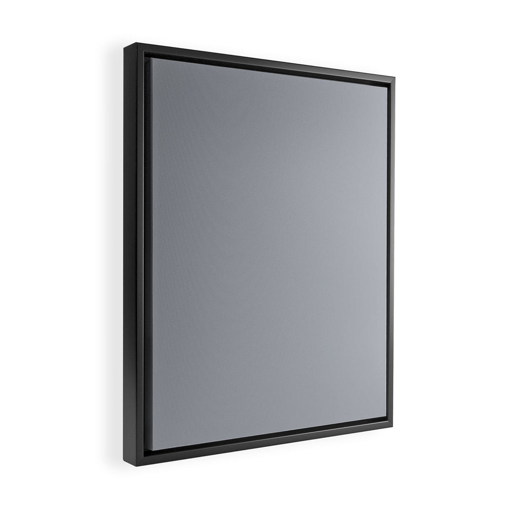 Solid Gray Light Neutral  Framed Canvas Print Gallery Image 2