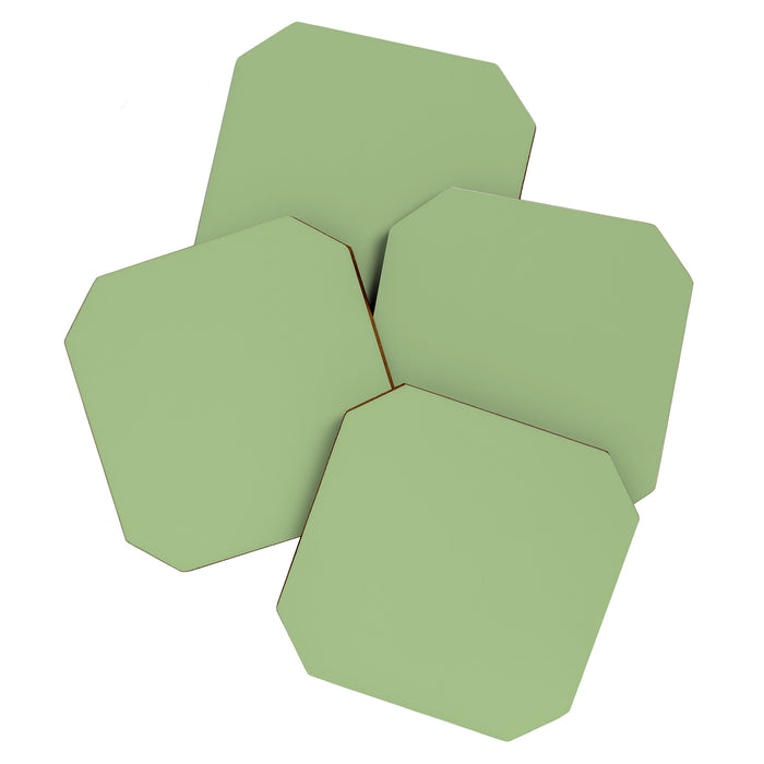 Solid Light Sage Green  Coaster Gallery Image 1