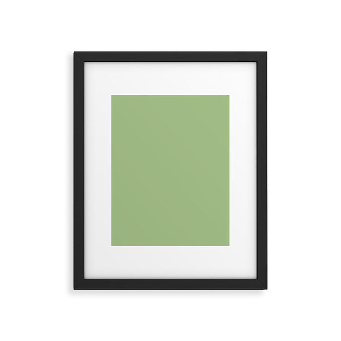 Solid Light Sage Green  Framed Art Print Gallery Image 1