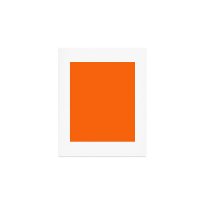 Solid Retro Orange Art Print Gallery Image 1