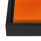 Solid Retro Orange Framed Canvas Print Gallery Image 3
