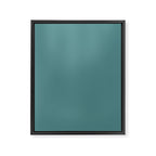 Solid Teal / Blue-Green Solid Color Framed Canvas Print Gallery Image 8