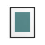 Solid Teal / Blue-Green Solid Color Framed Art Print Gallery Image 6