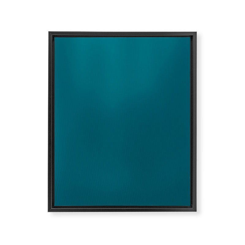 Solid Teal  Framed Canvas Print Gallery Image 8