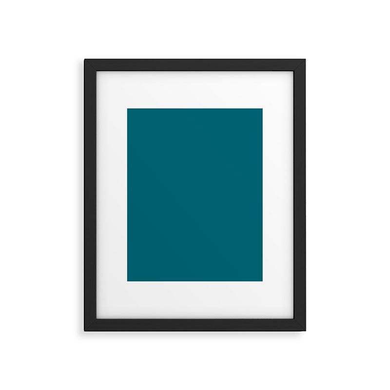 Solid Teal  Framed Art Print Gallery Image 6