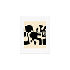 Solidarity - Minimal Abstract in Black and Cream Art Print Gallery Image 1