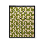 Space Age Rocket Ships - Atomic Age Mid-Century Modern Pattern in Mid Mod Beige and Olive Framed Canvas Print Gallery Image 8
