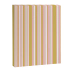 Splendid Stripes - Retro Modern Stripe Pattern in Gold, Pink, White, and Mushroom Canvas Print Gallery Image 8