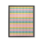 Spring Flower Stripes Cute Cheerful Colorful Mini Floral Pattern Framed Canvas Print Gallery Image 8