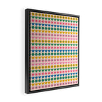 Spring Flower Stripes Cute Cheerful Colorful Mini Floral Pattern Framed Canvas Print Gallery Image 2