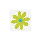 Springtime Flower Single in Lime Green and White Art Print Gallery Image 1