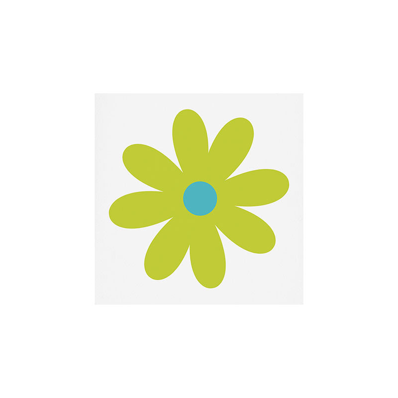Springtime Flower Single in Lime Green and White Art Print Gallery Image 1