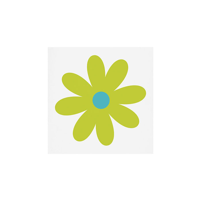 Springtime Flower Single in Lime Green and White Art Print Gallery Image 1