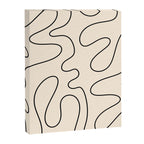 Squiggle Abstract Minimalist Modern Pattern in Black and Almond Cream Canvas Print Gallery Image 8