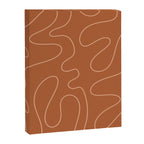Squiggle Abstract Minimalist Modern Boho Pattern in Terracotta Rust Canvas Print Gallery Image 8