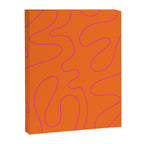 Squiggle Abstract Pattern Orange and Hot Pink Canvas Print Gallery Image 8