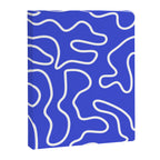 Squiggle Maze Abstract Minimalist Pattern in Electric Blue and White Canvas Print Gallery Image 8