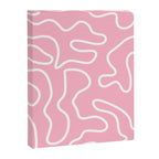 Squiggle Maze Minimalist Abstract Pattern in Bubblegum Pink Canvas Print Gallery Image 8