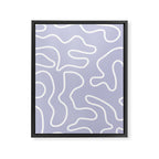 Squiggle Maze Minimalist Abstract Pattern in Light Pastel Periwinkle Purple Framed Canvas Print Gallery Image 8