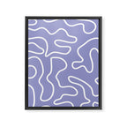 Squiggle Maze Minimalist Abstract Pattern in Light Periwinkle Purple Framed Canvas Print Gallery Image 8