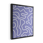 Squiggle Maze Minimalist Abstract Pattern in Light Periwinkle Purple Framed Canvas Print Gallery Image 2