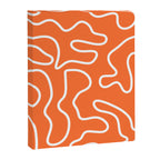 Squiggle Maze Minimalist Abstract Pattern in Orange and White Canvas Print Gallery Image 8