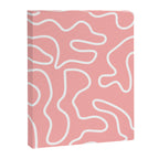 Squiggle Maze Minimalist Abstract Pattern in Pink and White Canvas Print Gallery Image 8