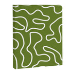 Squiggle Maze Minimalist Abstract Pattern Olive Moss Green Canvas Print Gallery Image 8