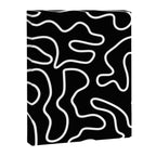 Squiggle Maze Minimalist Abstract Pattern in White and Black Canvas Print Gallery Image 8