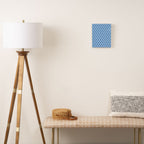 Star Tiles Geometric Pattern in Blue Canvas Print Gallery Image 2