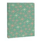 Starbursts Mid Century Modern Retro Pattern in Blush Pink, Cream, and Mint Teal Canvas Print Gallery Image 8