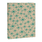 Stella 2 - Atomic Age Starbursts - Midcentury Modern Pattern in Turquoise Teal and Mid Mod Beige Canvas Print Gallery Image 8