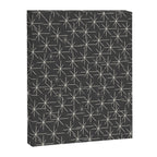 Stella - Atomic Age Mid Century Modern Pattern in Almond Cream and Charcoal Gray Canvas Print Gallery Image 6