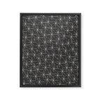 Stella - Atomic Age Mid Century Modern Pattern in Almond Cream and Charcoal Gray Framed Canvas Print Gallery Image 6