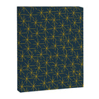 Stella - Atomic Age Mid Century Modern Pattern in Light Mustard Yellow and Navy Blue Canvas Print Gallery Image 6