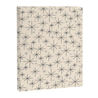 Stella III - Atomic Age Mid Century Modern Starburst Pattern in Charcoal Gray and Almond Cream Canvas Print Gallery Image 8