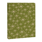 Stella - Retro Midcentury Modern Starbursts in Mid Mod Beige and Olive Green  Canvas Print Gallery Image 8