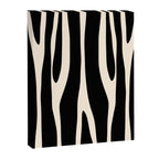 Strange Forest Minimal Modern Abstract Pattern in Black and Almond Cream Canvas Print Gallery Image 8