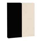 Stripe Black and Cream Half Half Minimal Modern Color Block Pattern Canvas Print Gallery Image 8
