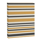Striped Muted Gold and Charcoal Variable Stripe Retro Modern Pattern Canvas Print Gallery Image 8