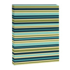 Stripes in Blue Aqua Olive Vanilla Canvas Print Gallery Image 8