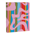 Stripey Swirl Colorful Pop Pattern with Pink  Canvas Print Gallery Image 8