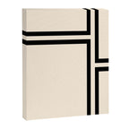 Strong Deco - Minimalist Geometric Design in Black and Almond Cream Canvas Print Gallery Image 8