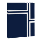 Strong Deco - Minimalist Geometric Pattern in White and Nautical Navy Blue Canvas Print Gallery Image 8