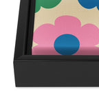 Such Cute Flowers Colorful Retro Pop Floral Pattern Framed Canvas Print Gallery Image 3